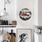 Personalized Christmas Red Truck Gift Married Couple Wall Clock 743211 - DiyGiftly