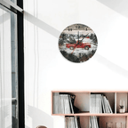 Personalized Christmas Red Truck Gift Married Couple Wall Clock 743211 - DiyGiftly