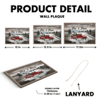 Personalized Christmas Red Truck Gift - Married Couple Wooden Plaque 730886 - DiyGiftly