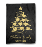 Personalized Christmas Version Family Blanket 733596 - DiyGiftly