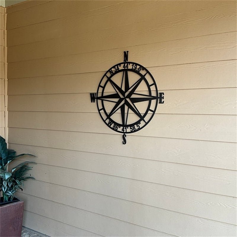 custom coordinates metal sign for wall decor