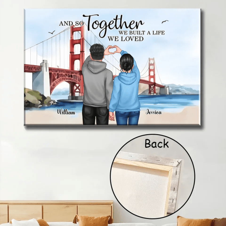 Personalized Couple Bridge Landscape Poster, Valentine's Day Gift, Anniversary Gift for Couples 746633 - 746755 - DiyGiftly