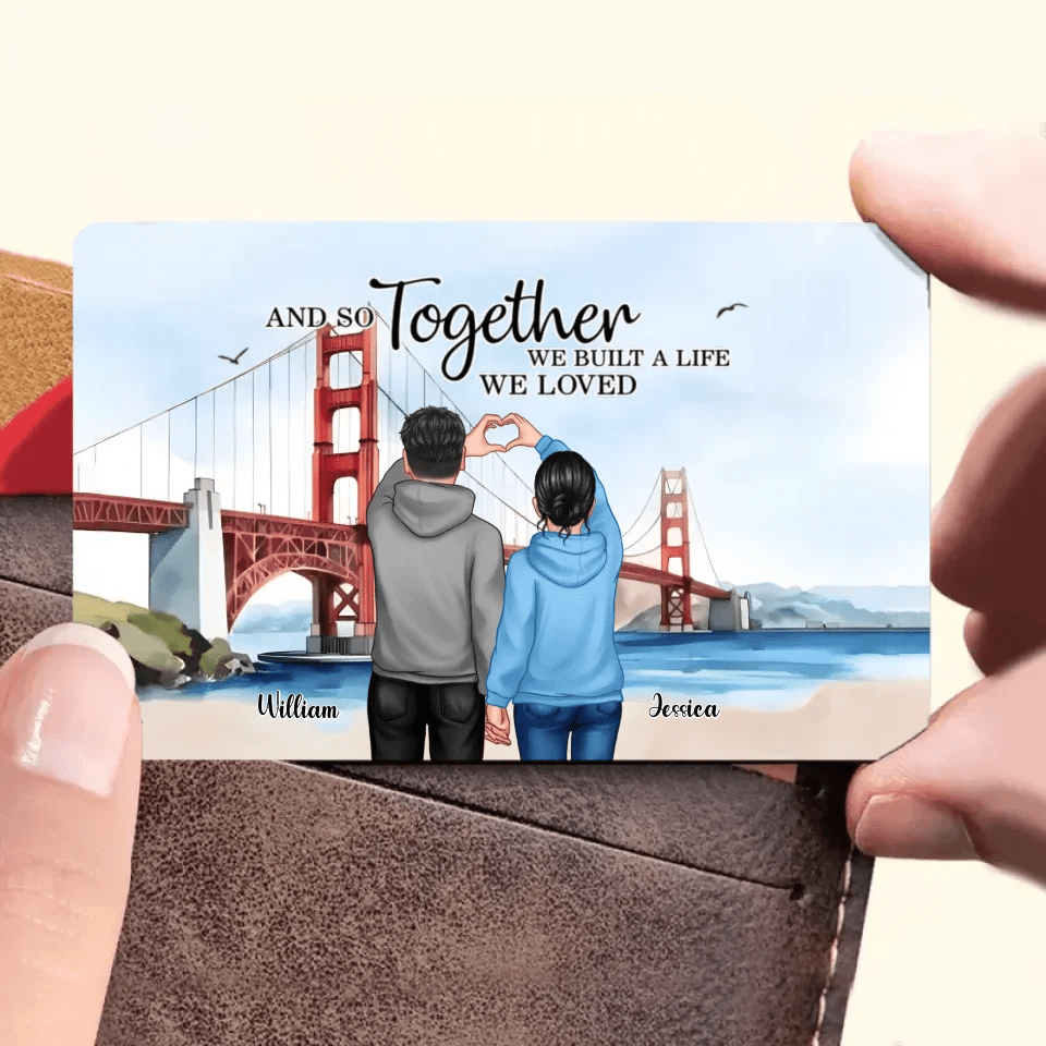 Personalized Couple Bridge Landscape Wallet Card, Valentine's Day Gift, Anniversary Gift for Couples 746755 - Q - DiyGiftly