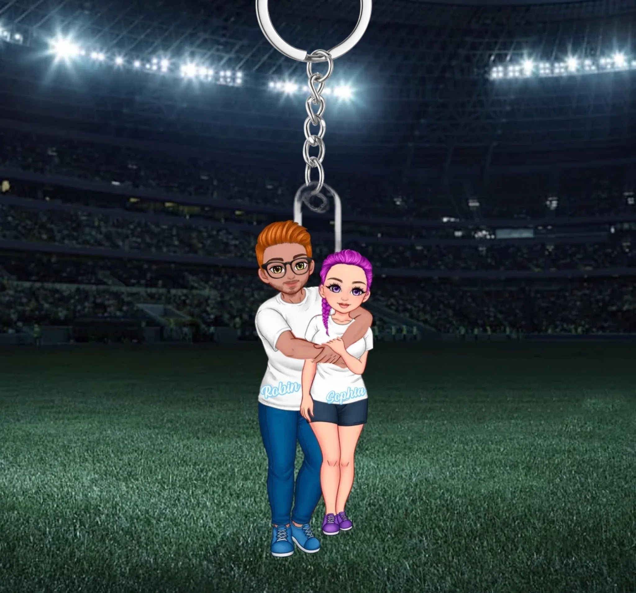 Personalized Couple Cartoon Hugging Acrylic Keychain with Name – A Heartwarming Gift for Couples, Perfect for Valentine’s Day, Anniversaries, or Special Occasions, Unique Bag Charm Keepsake 1098067 - DiyGiftly