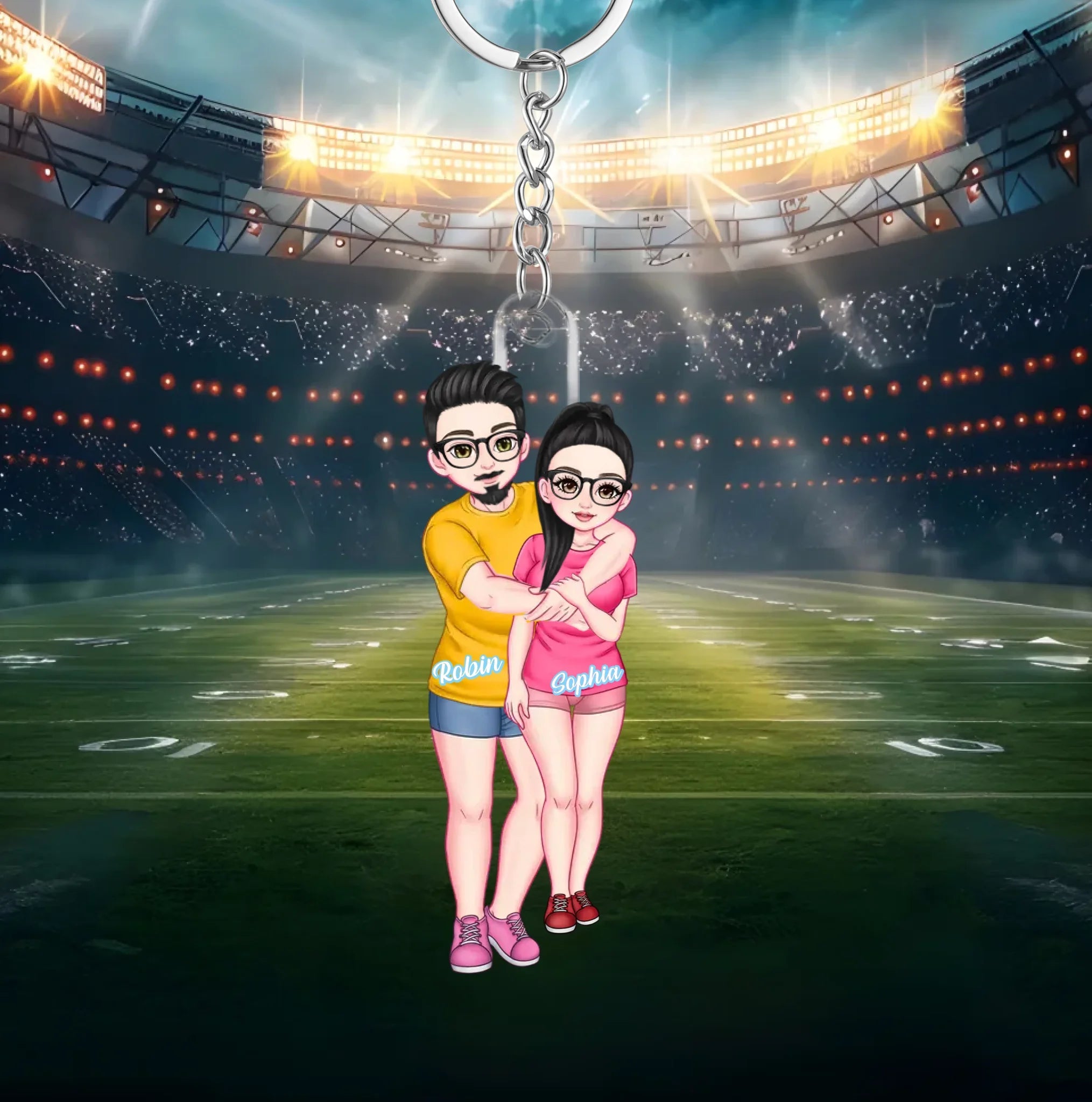 Personalized Couple Cartoon Hugging Acrylic Keychain with Name – A Heartwarming Gift for Couples, Perfect for Valentine’s Day, Anniversaries, or Special Occasions, Unique Bag Charm Keepsake 1098067 - DiyGiftly