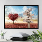 Personalized Couple Gift Heart Tree Name Sign Poster 756969 - DiyGiftly