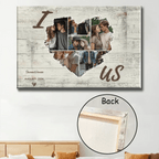 Personalized Couple Heart Shaped Photo Collage Poster, Anniversary Gift 745657 - 745758 - DiyGiftly