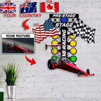 Personalized Custom Dirt Track Drag Racing Metal Sign – Custom Engraved with Driver’s Name, Car Number & Dirt Drag Strip Silhouette, for Garage or Race Team Sheds 77503488 - DiyGiftly