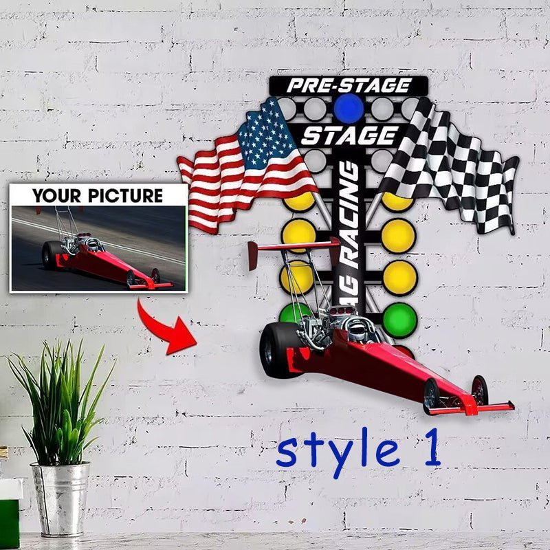 Personalized Custom Dirt Track Drag Racing Metal Sign – Custom Engraved with Driver’s Name, Car Number & Dirt Drag Strip Silhouette, for Garage or Race Team Sheds 77503488 - DiyGiftly