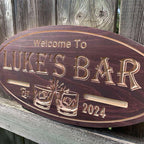Personalized Custom Engraved Wooden Bar Sign – Custom Name & Logo Wall Art, Home Bar, Man Cave, Kitchen & Game Room Decor, Bar Owner Gift, Housewarming & Party Present, Rustic Pub Wall Decoration 57388800 - DiyGiftly