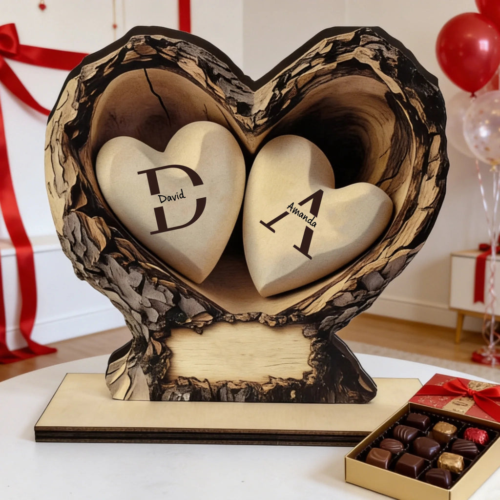 Personalized Custom Love Heart Sculpture - Together Forever 1087449 - DiyGiftly