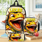 Personalized Cute 3D Cartoon Dinosaur Backpack Lunch Bag Pencil Case Set with Name Back to School Birthday Gift for Boys Girls 10284288 - DiyGiftly