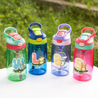 Personalized Cute Cartoon Animal Initial 16 oz Kid Water Bottle with Name Outdoor Activities Birthday Back to School Gift for Boys Girls 43214336 - DiyGiftly