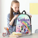 Personalized Cute Fantasy Unicorn Kid School Backpack with Name Large Capacity Daily Use Back to School Gift for Kids Girls 04164864 - DiyGiftly