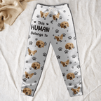 Personalized Cute Pet Photo Sweatpants – “This Human Belongs To” Custom Lounge Pants with Pockets 1073795 - 1073867 - DiyGiftly