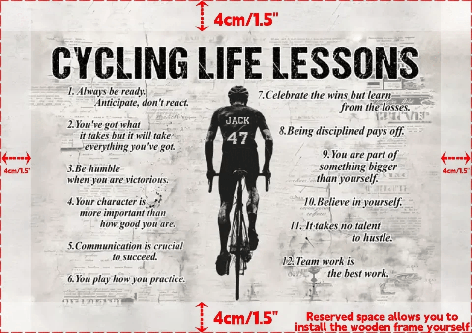 Personalized Cycling Life Lessons Poster - Gift For Cycling Lovers 746612 - DiyGiftly
