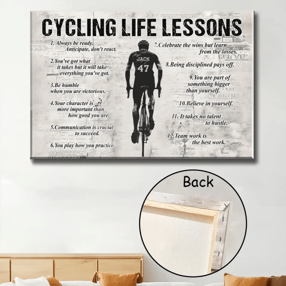 Personalized Cycling Life Lessons Poster - Gift For Cycling Lovers 746612 - DiyGiftly
