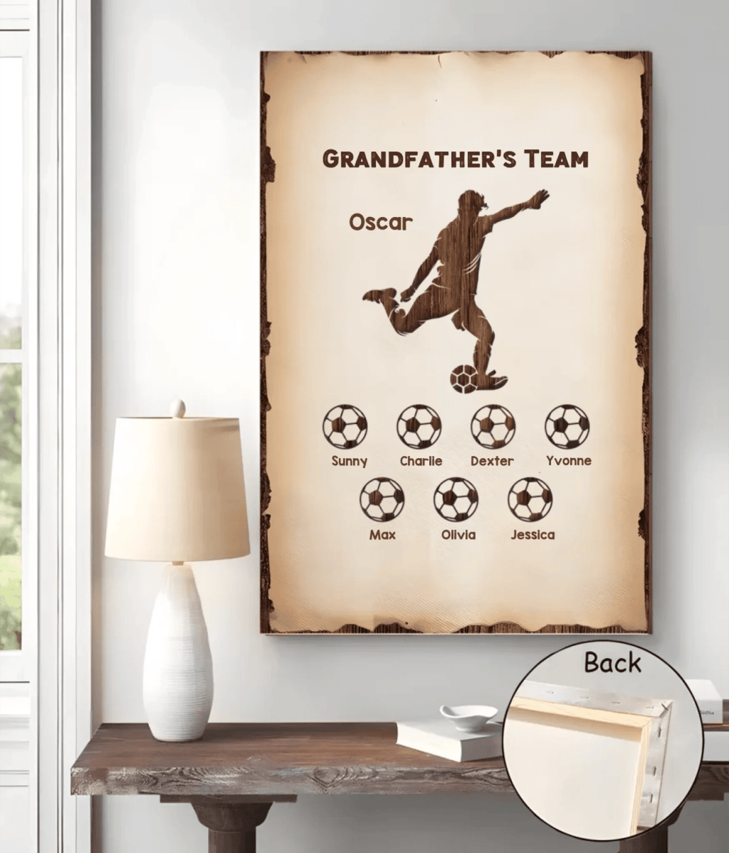 Personalized Dad Grandpa Dream Team Canvas 724055 - 724085 - DiyGiftly