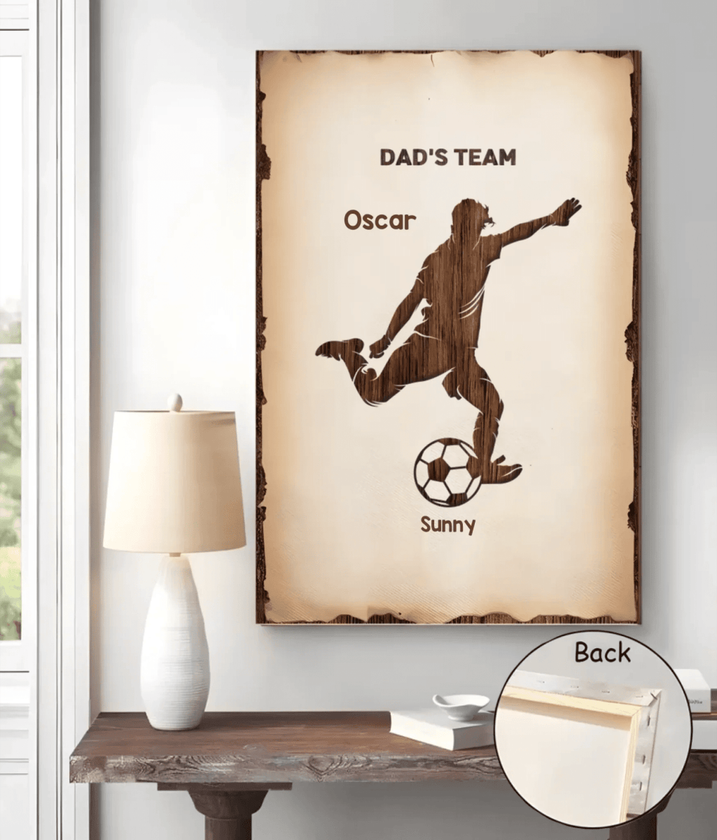 Personalized Dad Grandpa Dream Team Canvas 724055 - 724085 - DiyGiftly