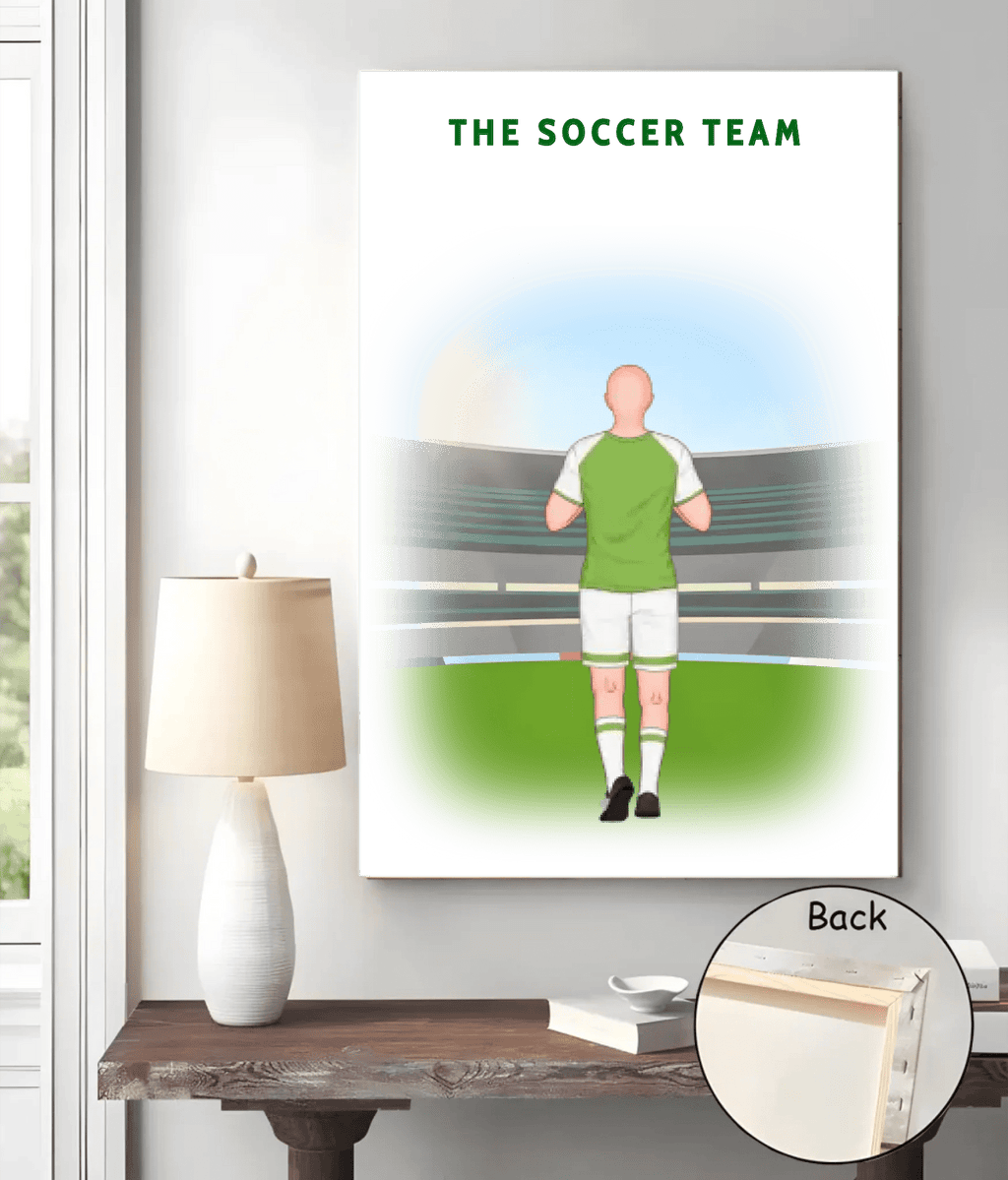 Personalized Dad's Soccer Team Canvas 724750 - DiyGiftly