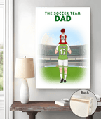 Personalized Dad's Soccer Team Canvas 724750 - DiyGiftly
