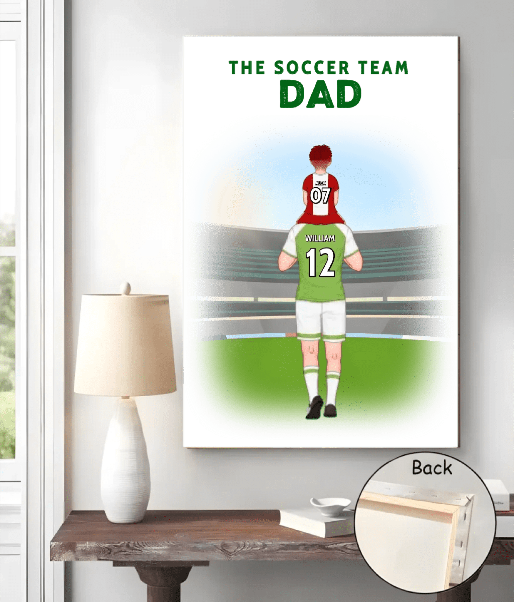 Personalized Dad's Soccer Team Canvas 724750 - DiyGiftly