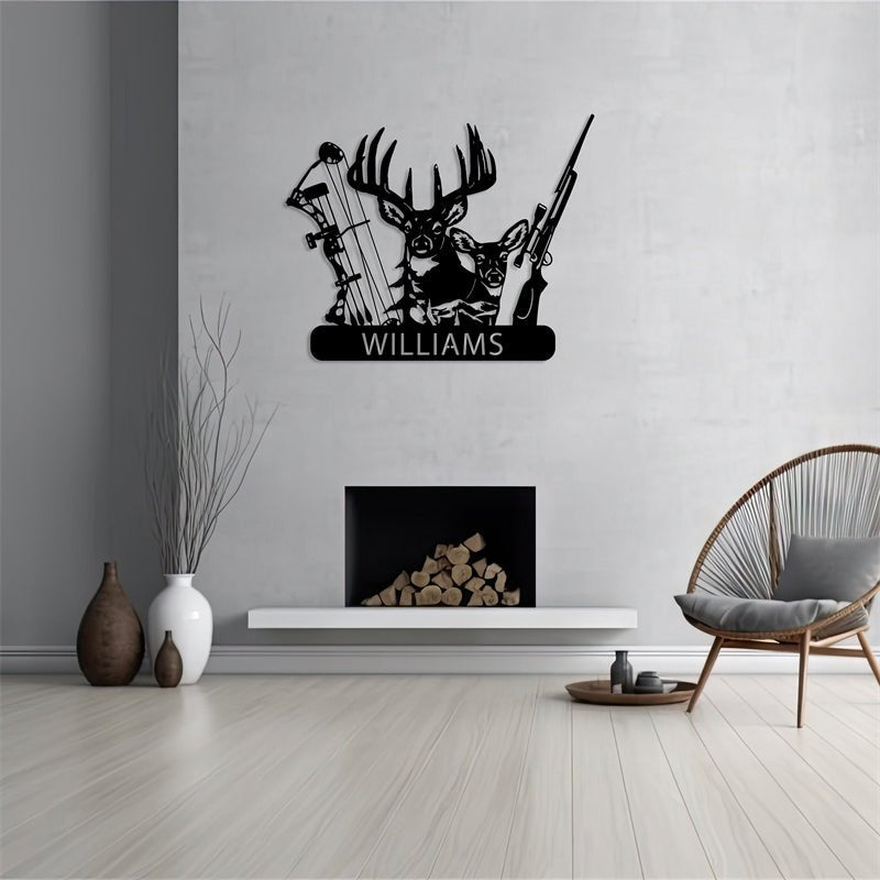 Personalized Deer Hunter Metal Sign – Custom Hunting Cabin, Lodge, or Outdoor Wall Art Gift 71127808 - DiyGiftly