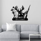 Personalized Deer Hunter Metal Sign – Custom Hunting Cabin, Lodge, or Outdoor Wall Art Gift 71127808 - DiyGiftly