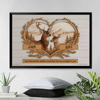 Personalized Deer Love Mountains Poster - Gift For Couple 746596 - DiyGiftly