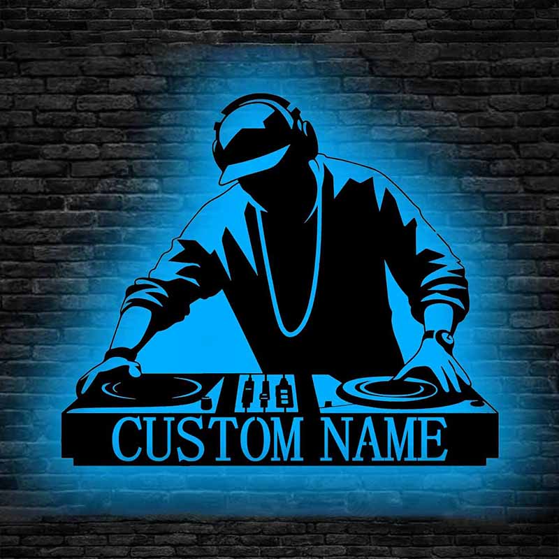 Personalized DJ Disc Jockey Metal Logo – Custom Name Music Studio Wall Art, Turntable & Headphone Sign for Club, Bar, or Home DJ Booth Decor 58106624 - DiyGiftly