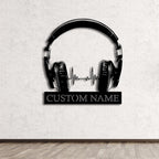 Personalized DJ Metal Headphones Wall Decor – Custom Music Studio LED Wall Art, Recording Room Decoration, Unique Gift for DJs, Musicians, and Music Lovers 87737344 - DiyGiftly