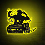 Personalized DJ Player Name Metal Sign – Custom Music Studio Wall Art with LED Light, Turntable and Headphones Metal Decor, Unique Gift for DJs, Musicians, and Music Lovers 65630720 - DiyGiftly