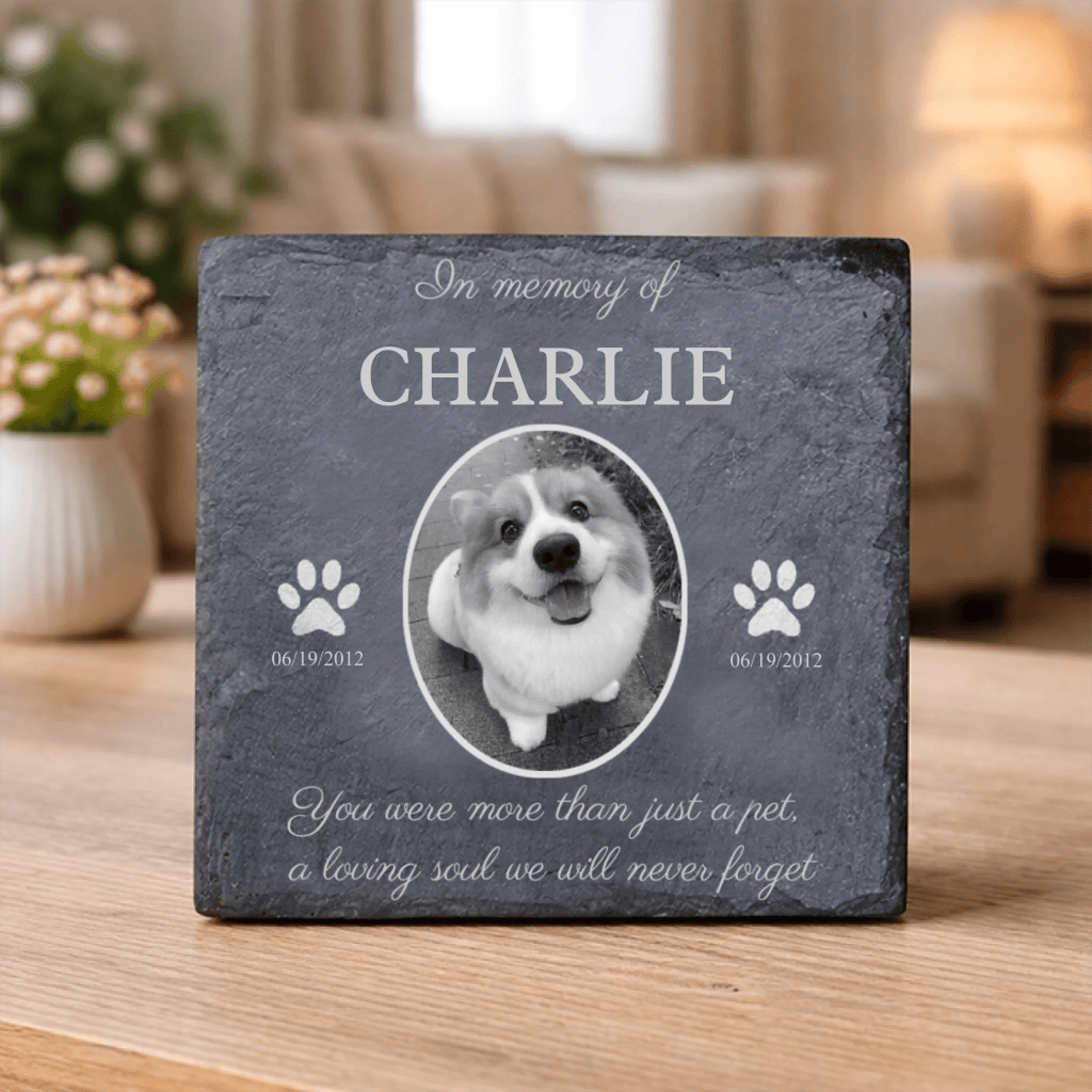 Memorial Stone Square Rock Memorial Stone Personalized Design Weather Resistant Grave Marker