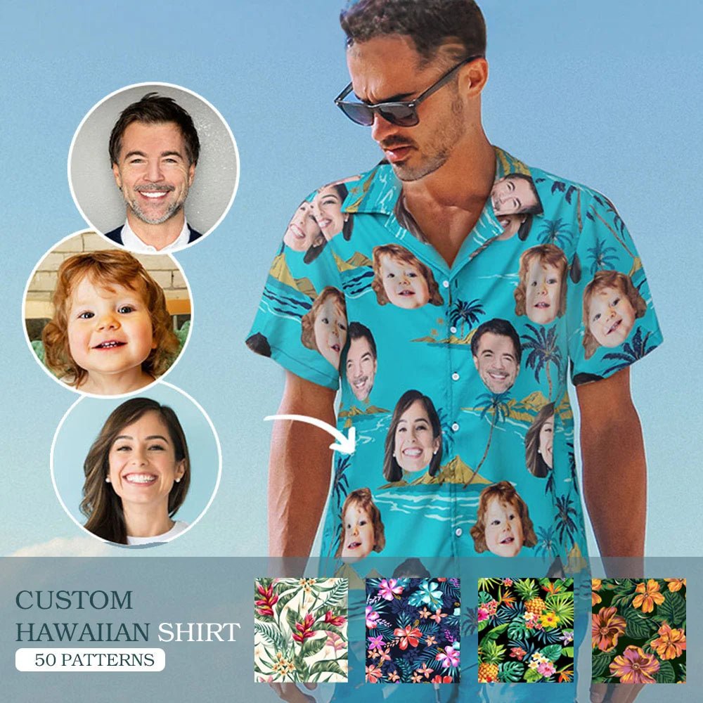 Personalized Dog & Cat Character Portrait Hawaiian Shirt – Custom Pet Lover Gift, Funny Beach Party Outfit, Summer Vacation Birthday Shirt for Men & Women 24998144 - DiyGiftly