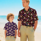 Personalized Dog Cat Character Shirt Set with 1 - 3 Face Photos Flamingo Dolphin Design - Custom Hawaiian Summer Vacation Beach Party Outfit, Funny Christmas Birthday Holiday Gift for Family Friends Pet Lovers 31393536 - DiyGiftly