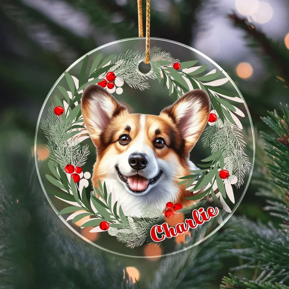 Personalized Dog Christmas Acrylic Ornament 688277 - DiyGiftly