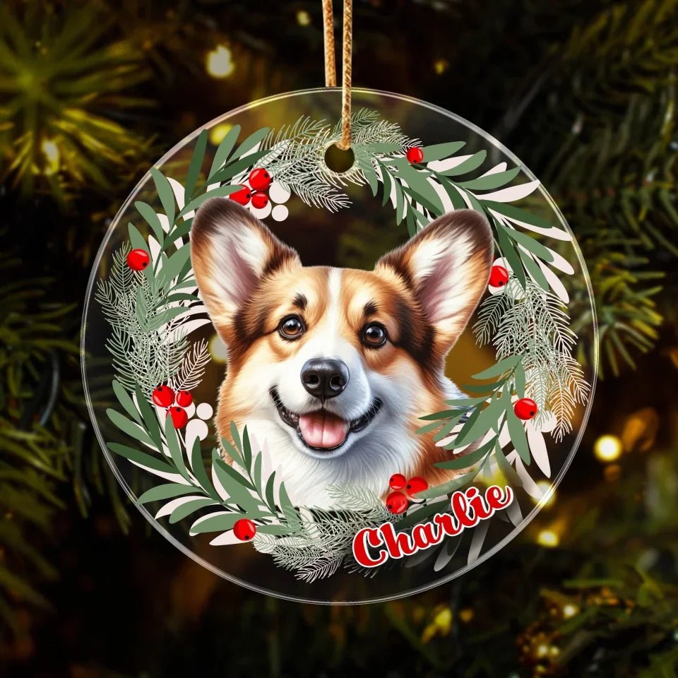 Personalized Dog Christmas Acrylic Ornament 688277 - DiyGiftly