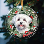 Personalized Dog Christmas Acrylic Ornament 688277 - DiyGiftly