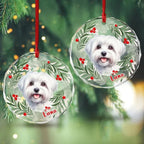Personalized Dog Christmas Glass Ornament For Christmas 688568 - DiyGiftly