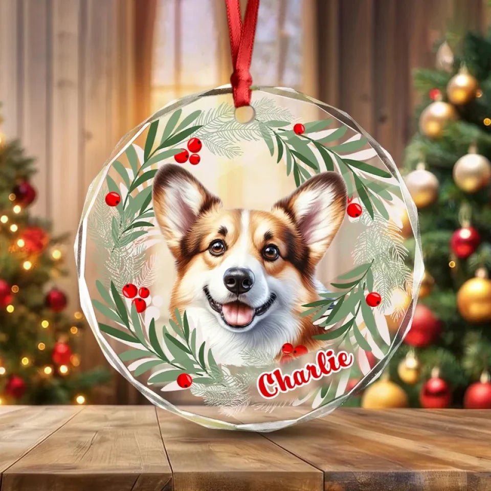 Personalized Dog Christmas Glass Ornament For Christmas 688568 - DiyGiftly