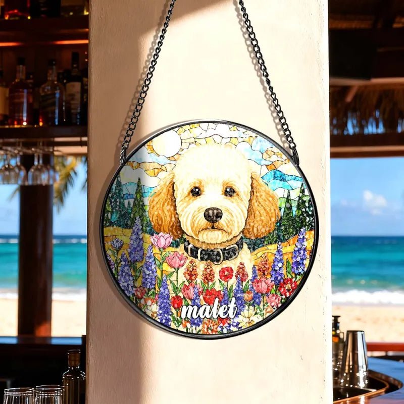 Suncatcher Ornament Love Feels Close Again Window Memorial Gift for Loss of Dog