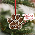 loss of dog gift ornament personalized name hanging keepsake detail view