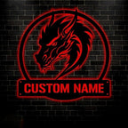 Personalized Dragon Name House Metal Artwork Sign – Custom Wall Decor for Bedroom, Living Room, or Game Room 6125440 - DiyGiftly