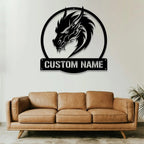Personalized Dragon Name House Metal Artwork Sign – Custom Wall Decor for Bedroom, Living Room, or Game Room 6125440 - DiyGiftly