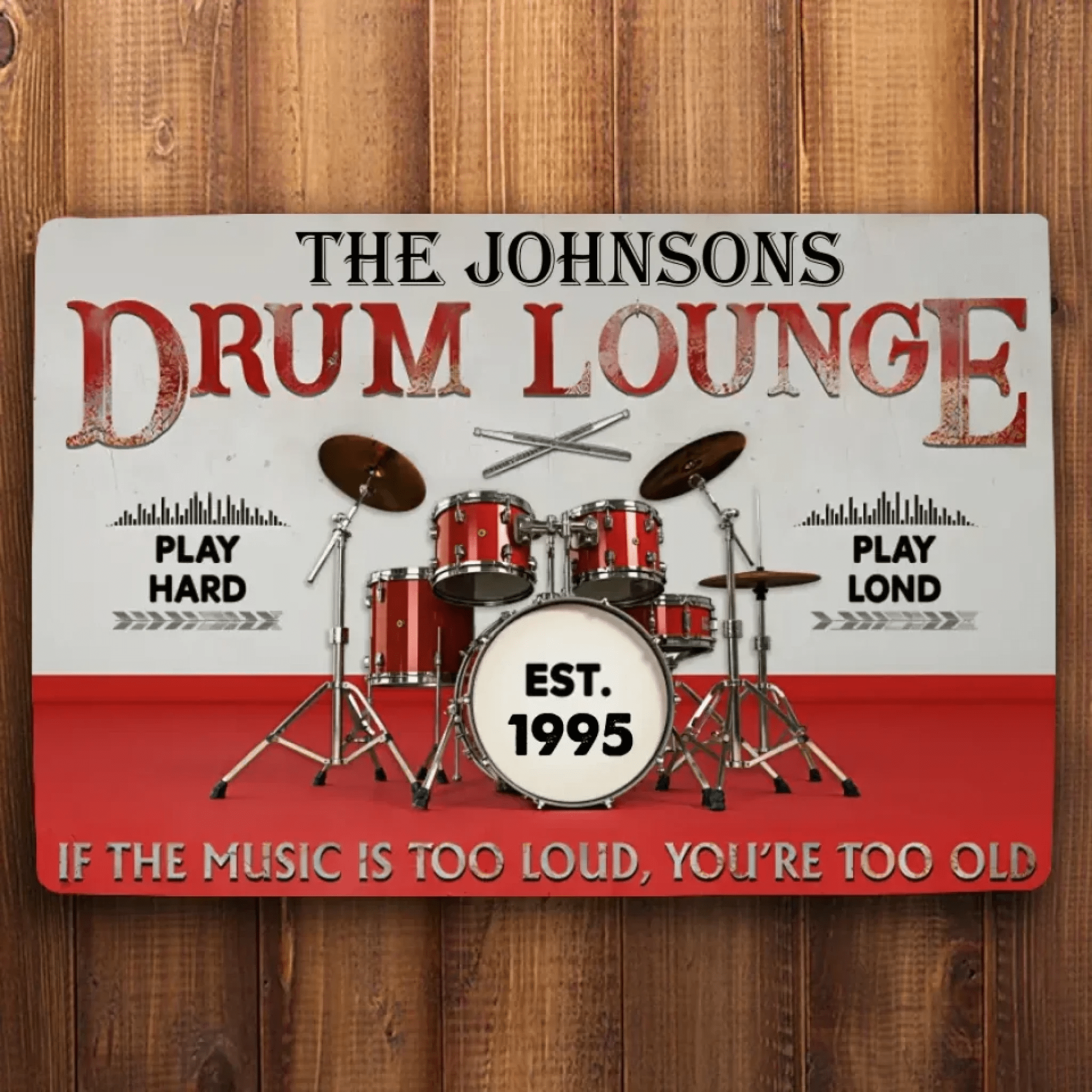 Personalized Drum Lounge Play Hard Play Loud 709394 - D - DiyGiftly