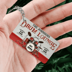 Personalized Drum Lounge Play Hard Play Loud Customized Keychain 734618 - DiyGiftly