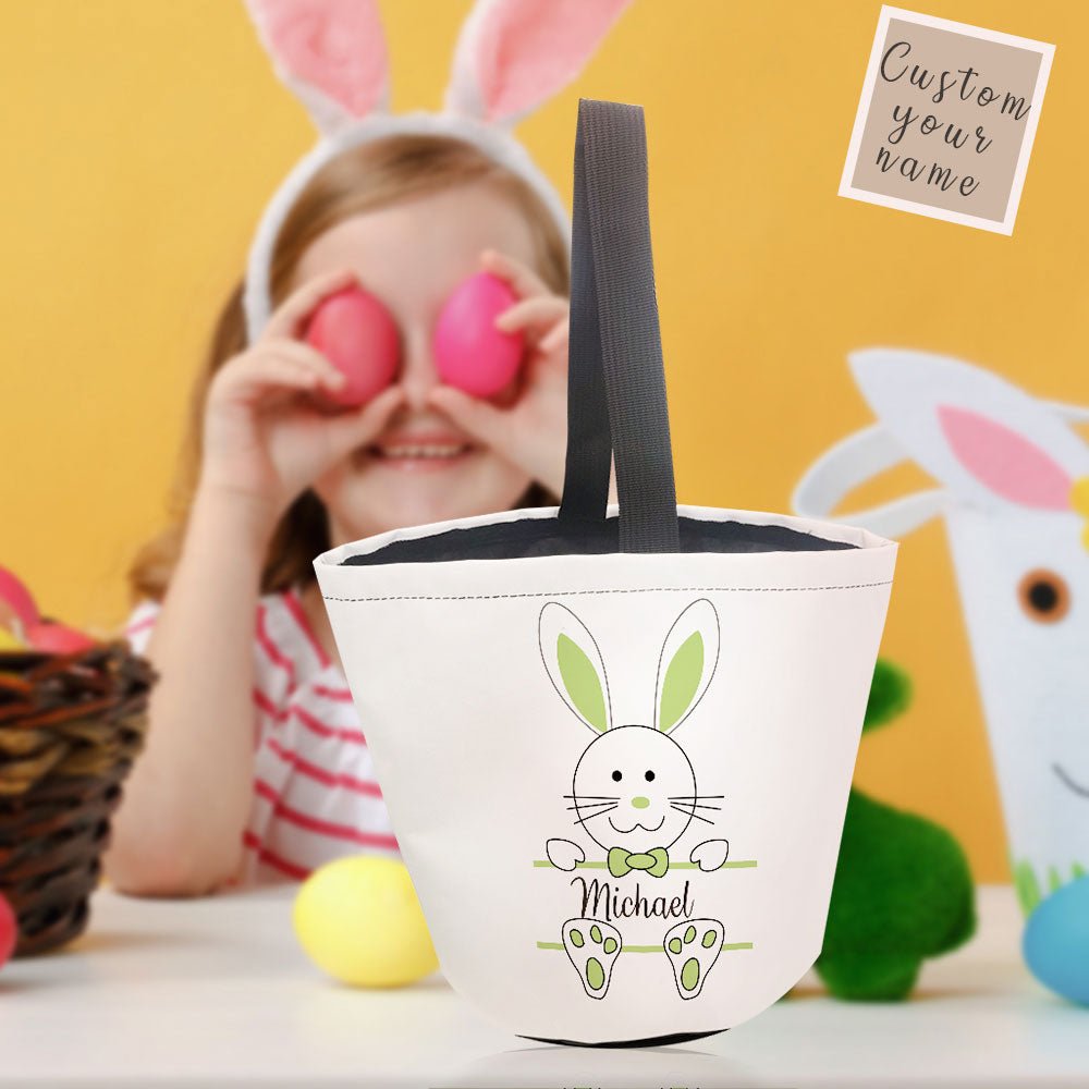 Personalized Easter Bunny Basket for Kids – Custom Name Easter Gift - DiyGiftly
