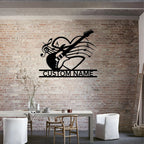 Personalized Electric Guitar Metal Sign – Custom Music Wall Art, Rock Band Decor, Man Cave & Studio Signs, Unique Gifts for Guitar Players 41410304 - DiyGiftly