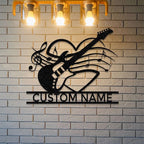 Personalized Electric Guitar Metal Sign – Custom Music Wall Art, Rock Band Decor, Man Cave & Studio Signs, Unique Gifts for Guitar Players 41410304 - DiyGiftly