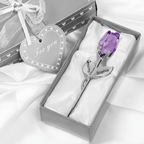 Gift Box Romantic Keepsake Display Personalized Engraved Crystal Rose 1st Year Anniversary Gift for Her